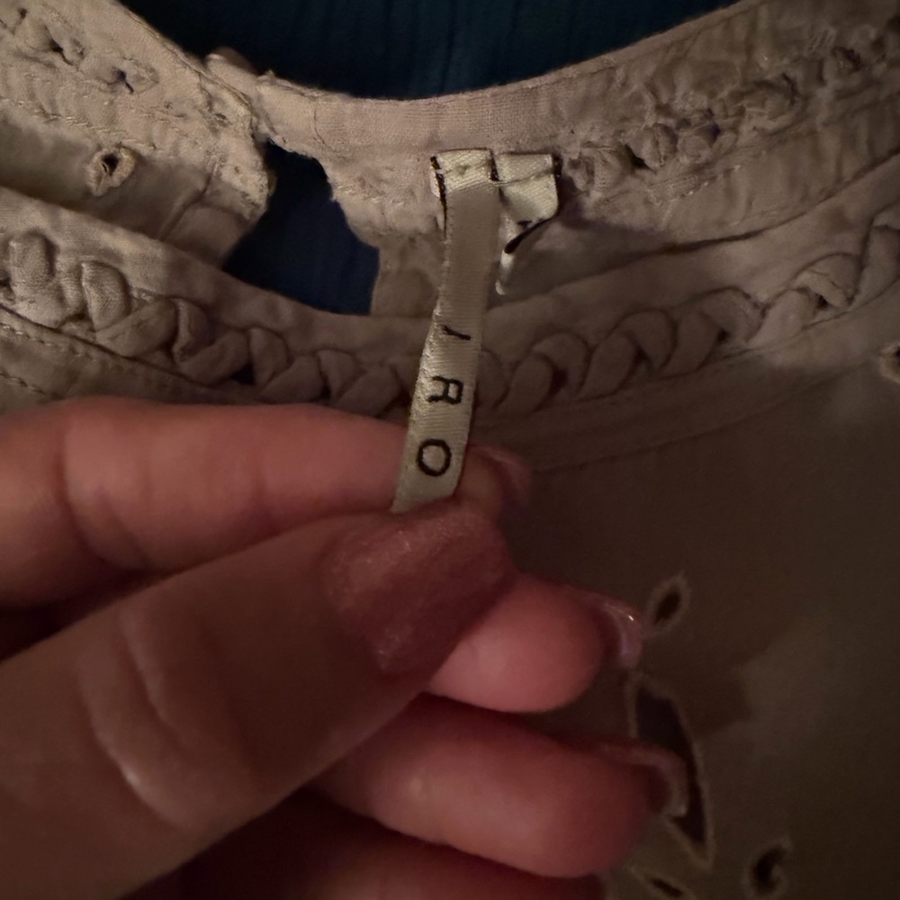 IRO Beige Embroidered Blouse - Picture 8 of 16